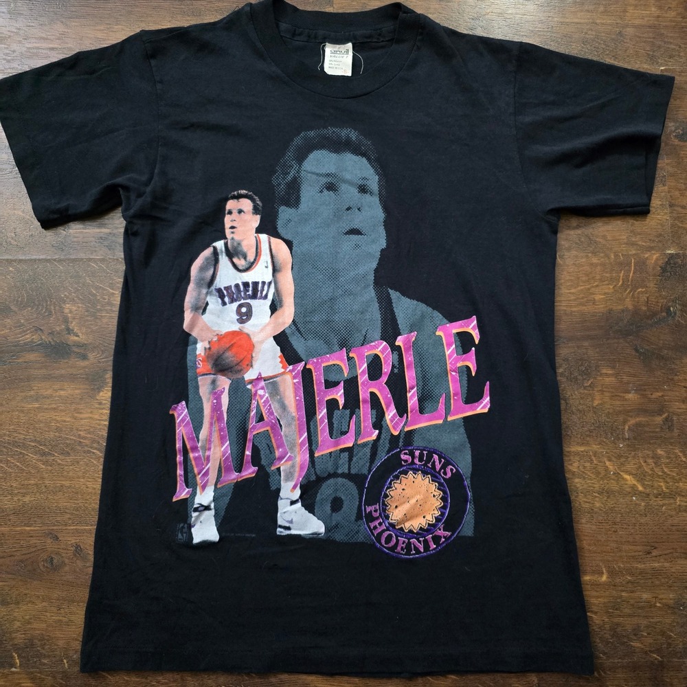 Vintage Dan Majerle Phoenix Suns‎ NBA Salem Screen Printers Bashas T-Shirt Small
